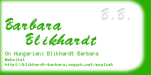 barbara blikhardt business card